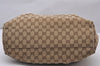 Authentic GUCCI Sukey Shoulder Tote Bag GG Canvas Leather 211944 Brown 6940I