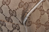 Authentic GUCCI Sukey Shoulder Tote Bag GG Canvas Leather 211944 Brown 6940I
