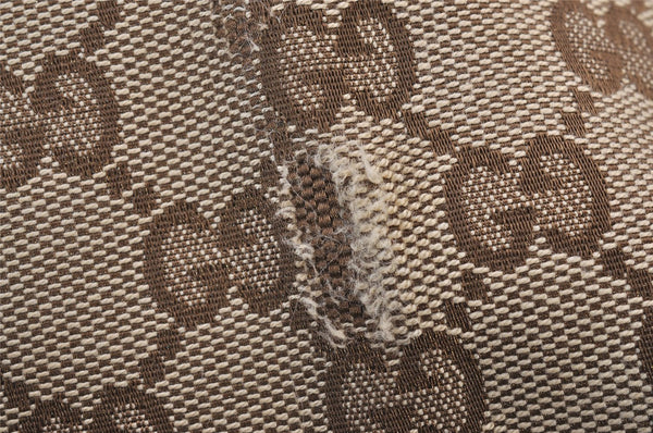 Authentic GUCCI Sukey Shoulder Tote Bag GG Canvas Leather 211944 Brown 6940I