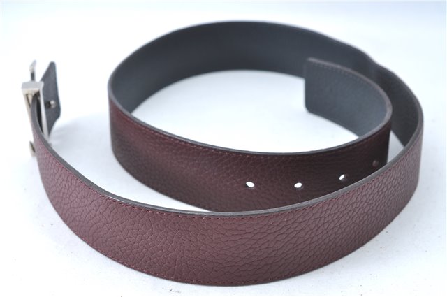 Louis Vuitton Leather Belt Ceinture LV Initial 34.1-38.2