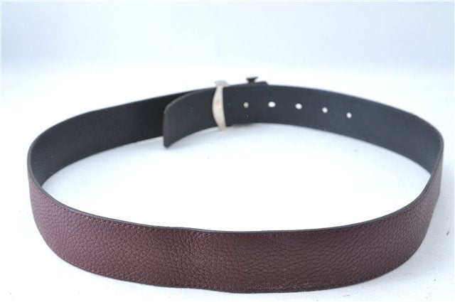 Louis Vuitton Leather Belt Ceinture LV Initial 34.1-38.2