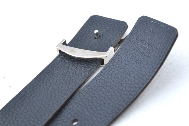 Louis Vuitton Leather Belt Ceinture LV Initial 34.1-38.2