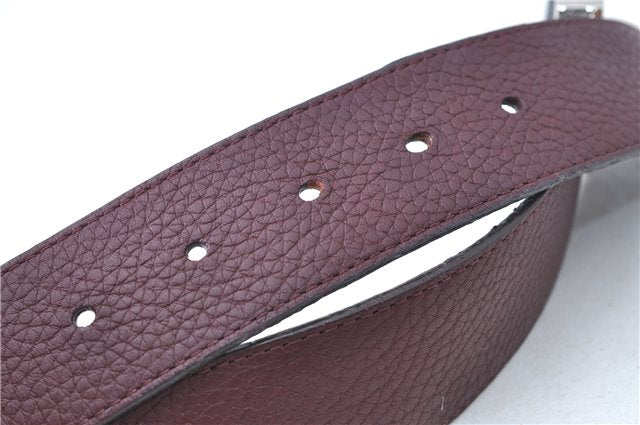 Louis Vuitton Leather Belt Ceinture LV Initial 34.1-38.2