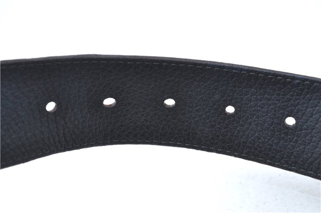 Louis Vuitton Leather Belt Ceinture LV Initial 34.1-38.2