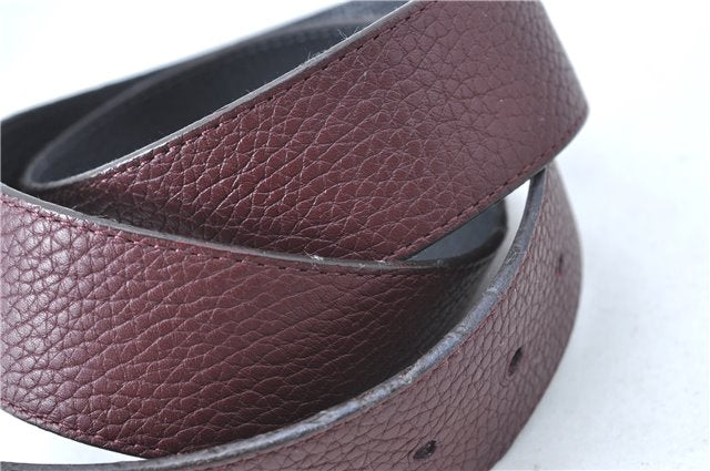 Louis Vuitton Leather Belt Ceinture LV Initial 34.1-38.2