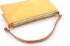 Authentic LOUIS VUITTON Vernis Lexington Hand Bag Pouch Yellow M91058 LV 6941C