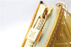 Authentic LOUIS VUITTON Vernis Lexington Hand Bag Pouch Yellow M91058 LV 6941C