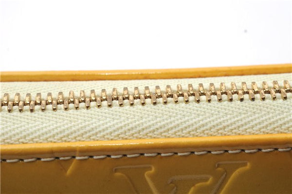 Authentic LOUIS VUITTON Vernis Lexington Hand Bag Pouch Yellow M91058 LV 6941C