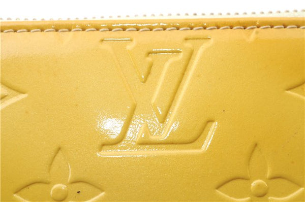 Authentic LOUIS VUITTON Vernis Lexington Hand Bag Pouch Yellow M91058 LV 6941C