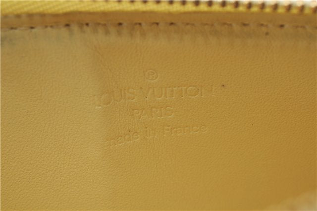 Authentic LOUIS VUITTON Vernis Lexington Hand Bag Pouch Yellow M91058 LV 6941C