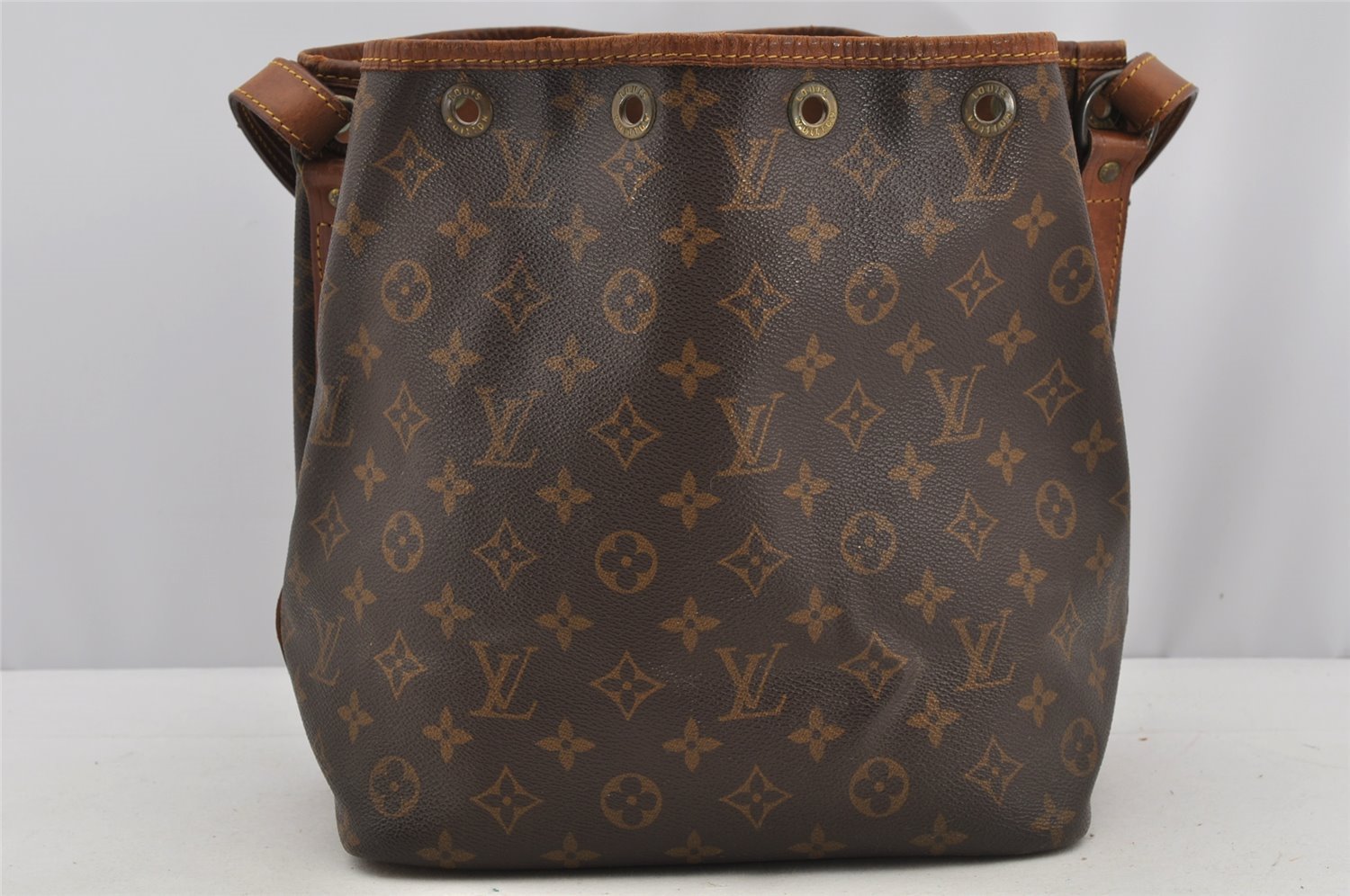 Authentic Louis Vuitton Monogram Petit Noe M42226 Shoulder Drawstring Bag 6943I