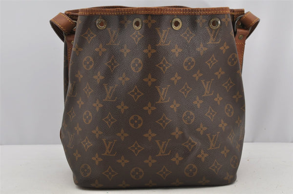Authentic Louis Vuitton Monogram Petit Noe M42226 Shoulder Drawstring Bag 6943I