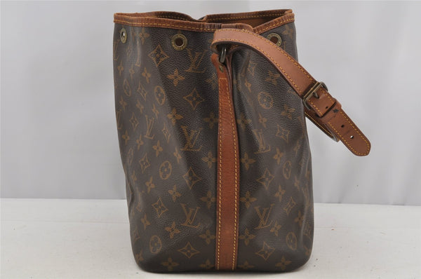 Authentic Louis Vuitton Monogram Petit Noe M42226 Shoulder Drawstring Bag 6943I