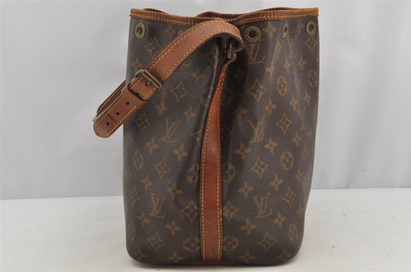 Authentic Louis Vuitton Monogram Petit Noe M42226 Shoulder Drawstring Bag 6943I