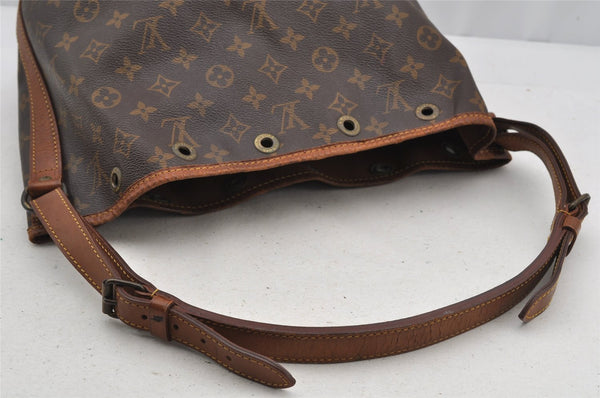 Authentic Louis Vuitton Monogram Petit Noe M42226 Shoulder Drawstring Bag 6943I