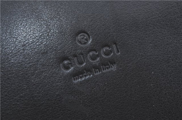 Authentic GUCCI Bamboo 2way Hand Shoulder Bag Purse Leather 0021035 Black 6945C