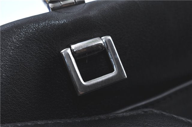 Authentic GUCCI Bamboo 2way Hand Shoulder Bag Purse Leather 0021035 Black 6945C