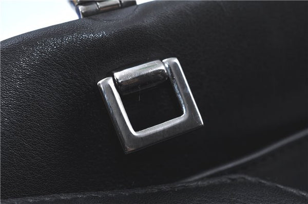 Authentic GUCCI Bamboo 2way Hand Shoulder Bag Purse Leather 0021035 Black 6945C