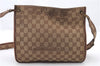 Authentic GUCCI Shoulder Cross Body Bag GG Canvas Leather 91762 Brown 6946C