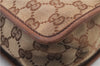 Authentic GUCCI Shoulder Cross Body Bag GG Canvas Leather 91762 Brown 6946C