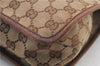 Authentic GUCCI Shoulder Cross Body Bag GG Canvas Leather 91762 Brown 6946C