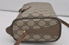 Authentic GUCCI Web Sherry Line Shoulder Cross Bag GG PVC Leather Brown 6946I