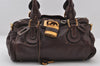 Authentic Chloe Paddington Vintage Leather Shoulder Hand Bag Purse Brown 6949I