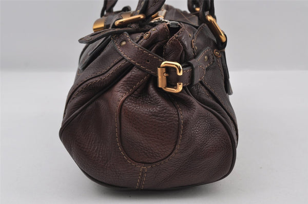 Authentic Chloe Paddington Vintage Leather Shoulder Hand Bag Purse Brown 6949I