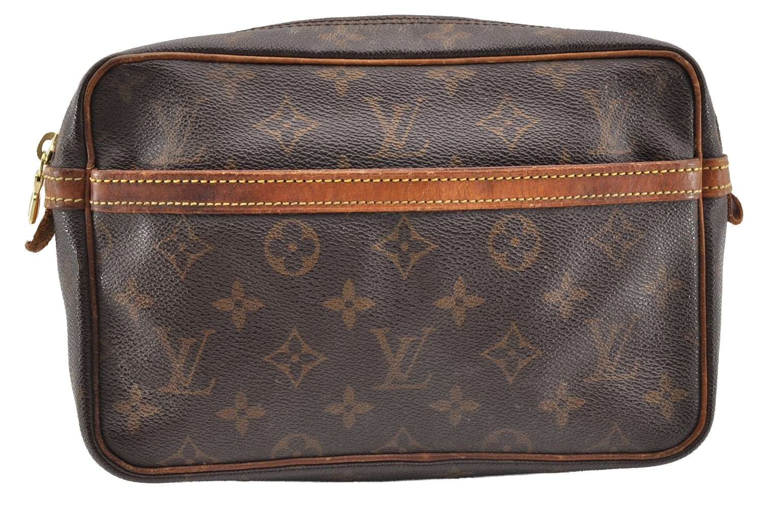 Authentic Louis Vuitton Monogram Compiegne 23 Clutch Hand Bag M51847 LV 6950I