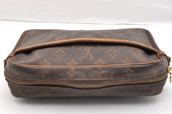 Authentic Louis Vuitton Monogram Compiegne 23 Clutch Hand Bag M51847 LV 6950I