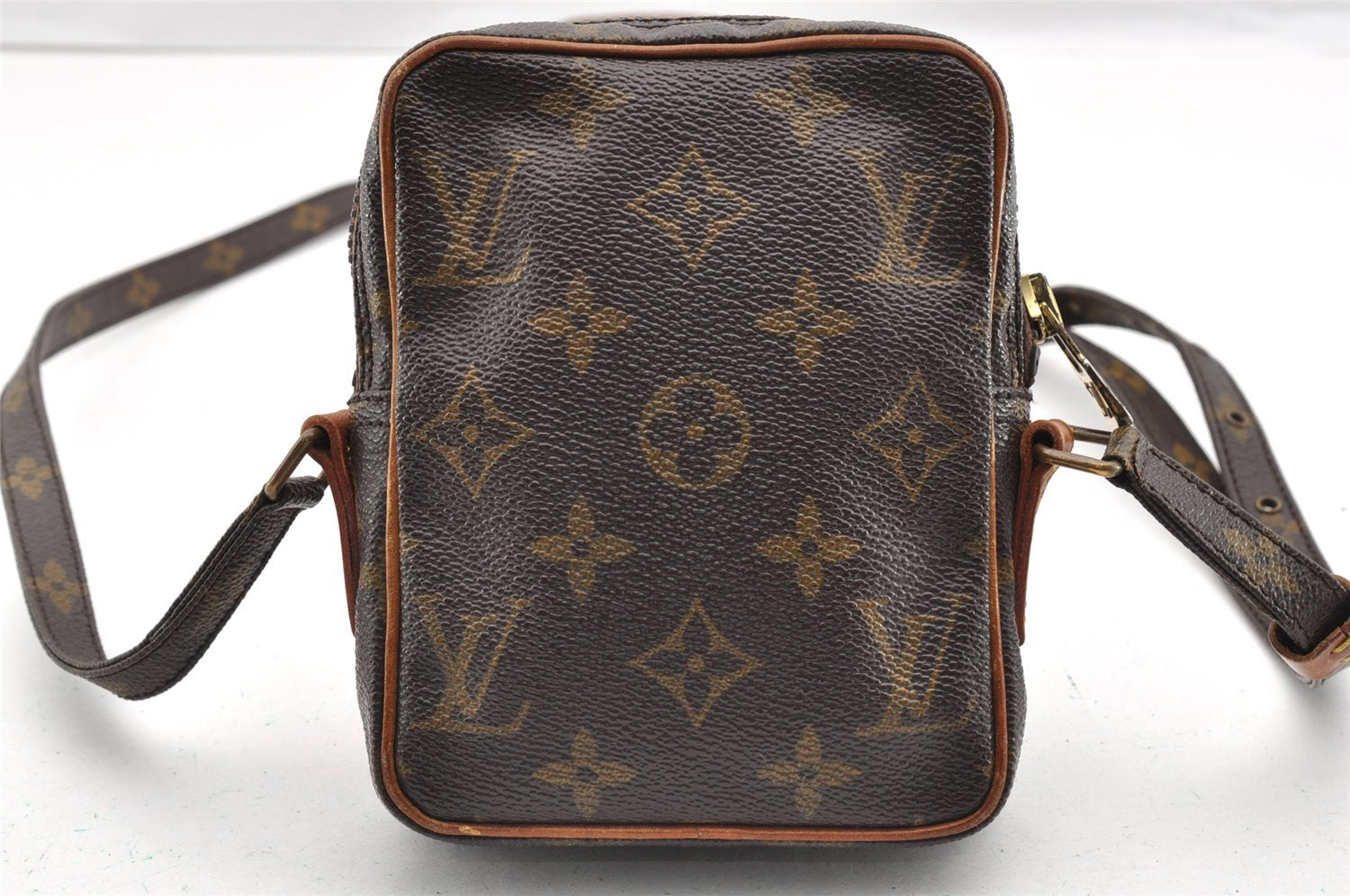 Auth Louis Vuitton Monogram Mini Poche Danube Shoulder Cross Bag M45268 LV 6951I