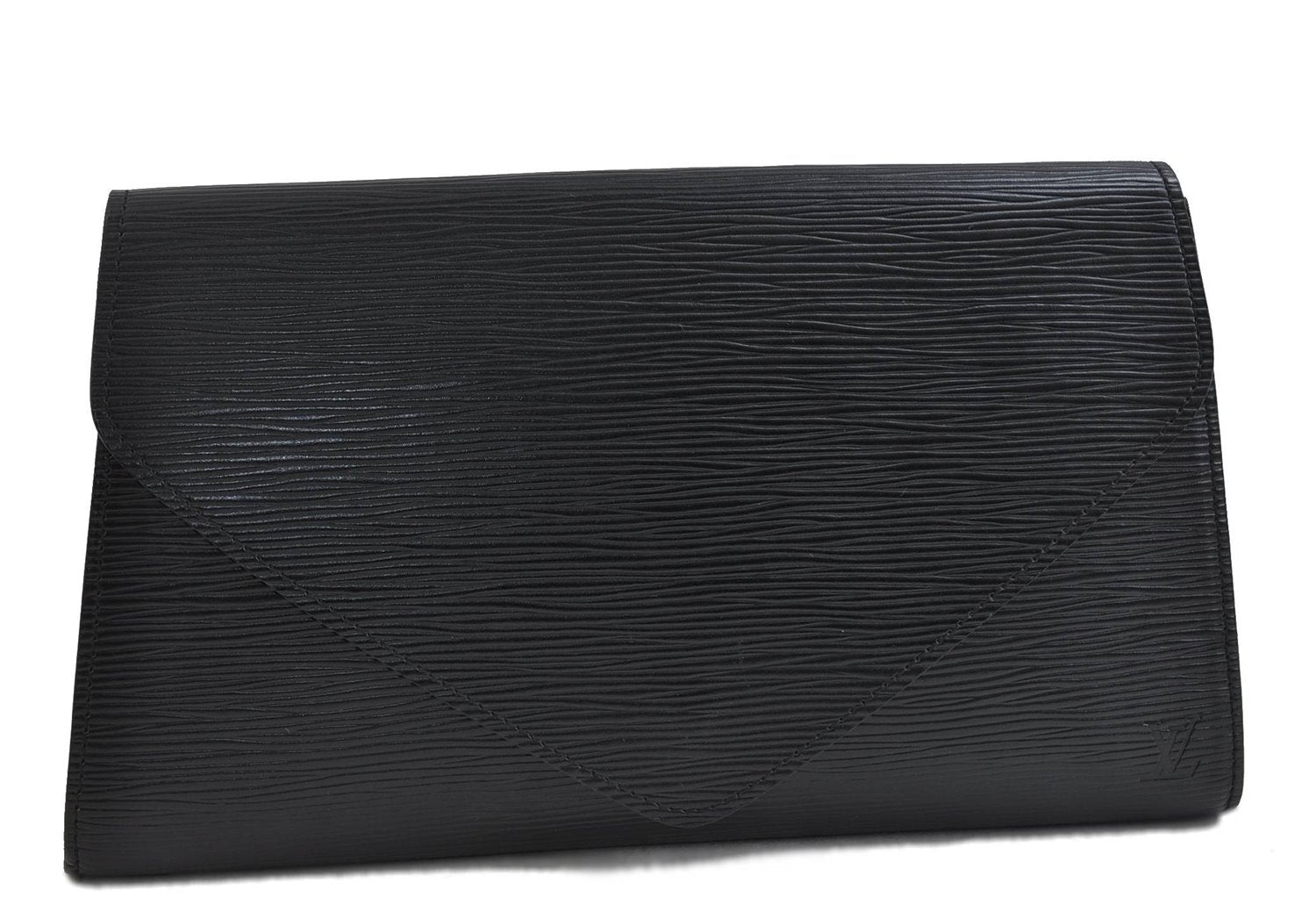 Authentic LOUIS VUITTON Epi Arts Deco Clutch Bag Black M52632 LV 6952C