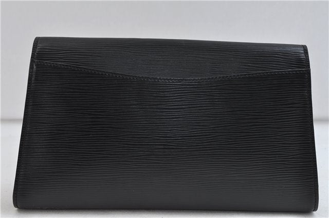 Authentic LOUIS VUITTON Epi Arts Deco Clutch Bag Black M52632 LV 6952C
