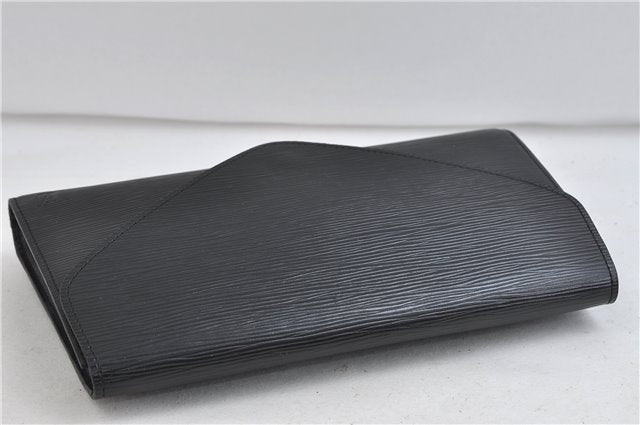 Authentic LOUIS VUITTON Epi Arts Deco Clutch Bag Black M52632 LV 6952C