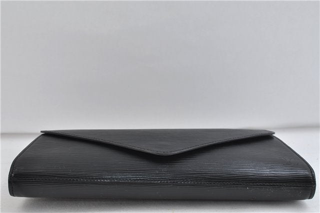 Authentic LOUIS VUITTON Epi Arts Deco Clutch Bag Black M52632 LV 6952C
