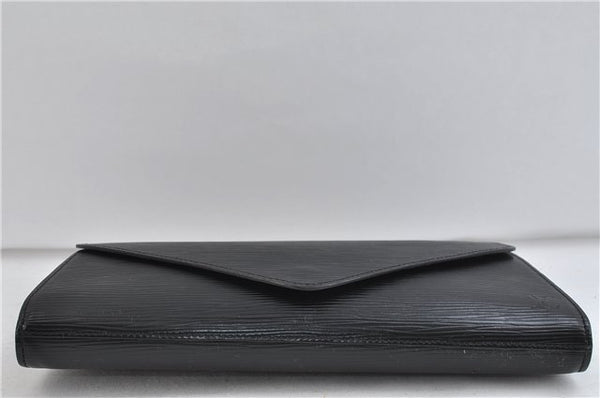Authentic LOUIS VUITTON Epi Arts Deco Clutch Bag Black M52632 LV 6952C
