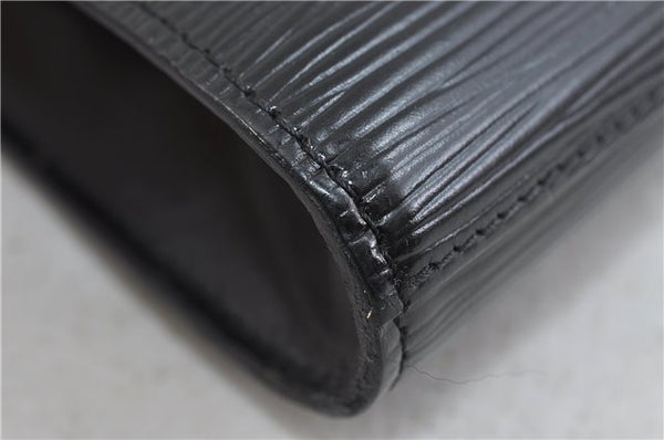 Authentic LOUIS VUITTON Epi Arts Deco Clutch Bag Black M52632 LV 6952C