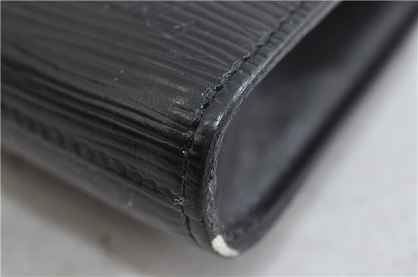 Authentic LOUIS VUITTON Epi Arts Deco Clutch Bag Black M52632 LV 6952C