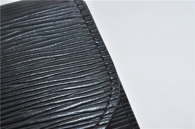 Authentic LOUIS VUITTON Epi Arts Deco Clutch Bag Black M52632 LV 6952C