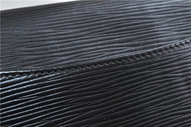 Authentic LOUIS VUITTON Epi Arts Deco Clutch Bag Black M52632 LV 6952C