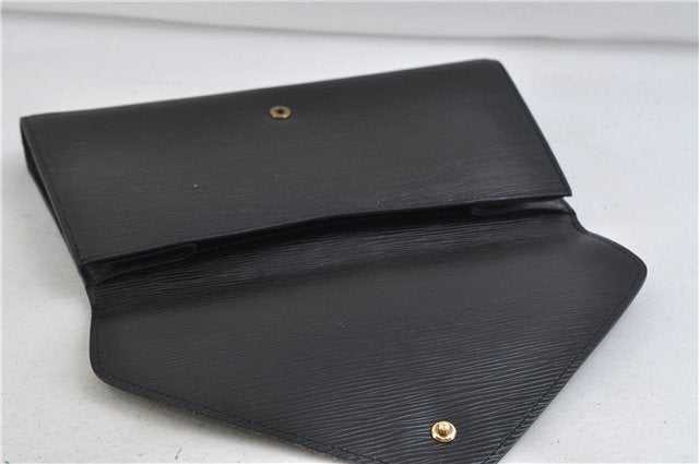 Authentic LOUIS VUITTON Epi Arts Deco Clutch Bag Black M52632 LV 6952C