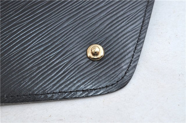 Authentic LOUIS VUITTON Epi Arts Deco Clutch Bag Black M52632 LV 6952C