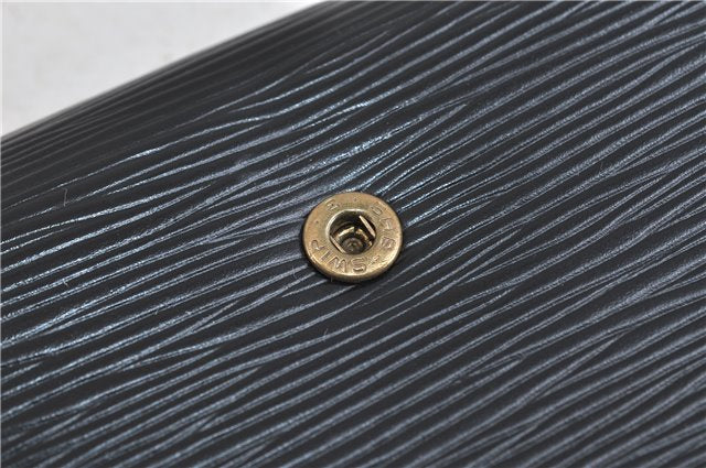 Authentic LOUIS VUITTON Epi Arts Deco Clutch Bag Black M52632 LV 6952C