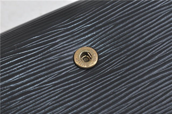 Authentic LOUIS VUITTON Epi Arts Deco Clutch Bag Black M52632 LV 6952C