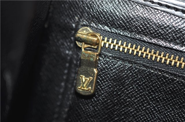 Authentic LOUIS VUITTON Epi Arts Deco Clutch Bag Black M52632 LV 6952C