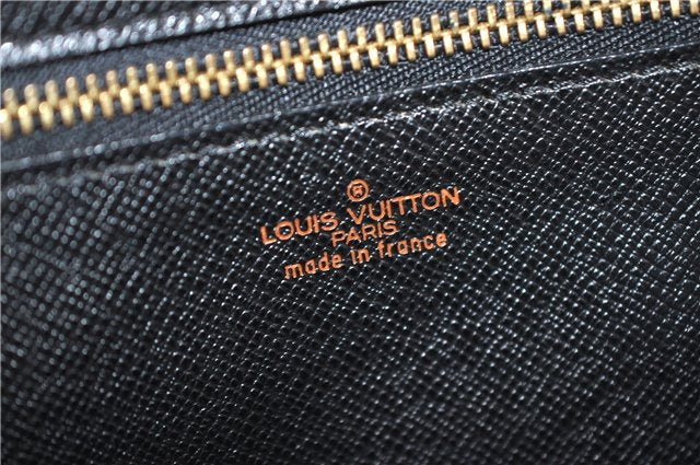 Authentic LOUIS VUITTON Epi Arts Deco Clutch Bag Black M52632 LV 6952C