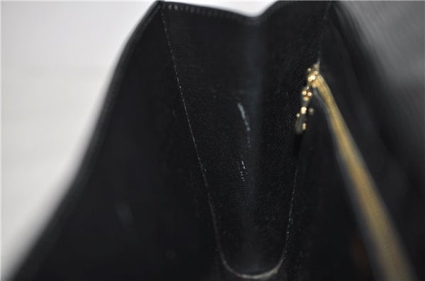 Authentic LOUIS VUITTON Epi Arts Deco Clutch Bag Black M52632 LV 6952C