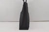 Authentic HERMES Fourre Tout MM Vintage Hand Tote Bag Canvas Black 6952I