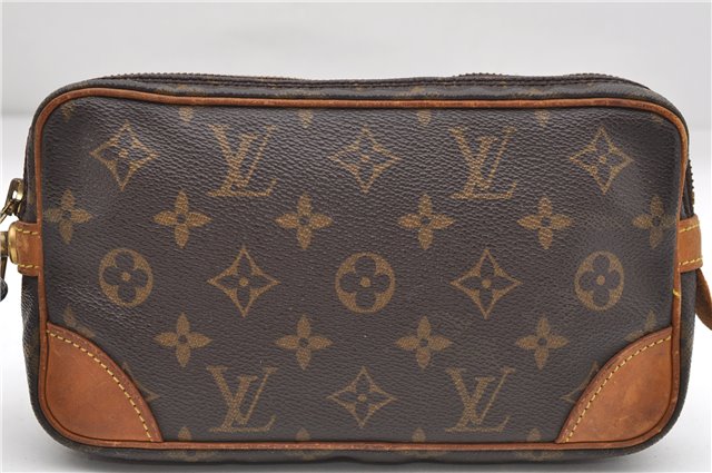 Auth Louis Vuitton Monogram Marly Dragonne PM Clutch Hand Bag M51827 LV 6958D