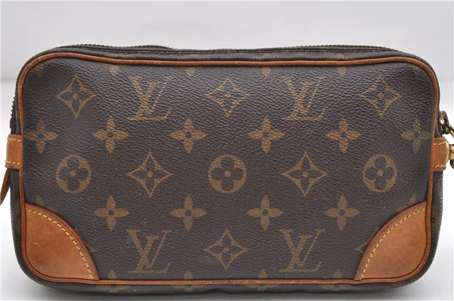 Auth Louis Vuitton Monogram Marly Dragonne PM Clutch Hand Bag M51827 LV 6958D